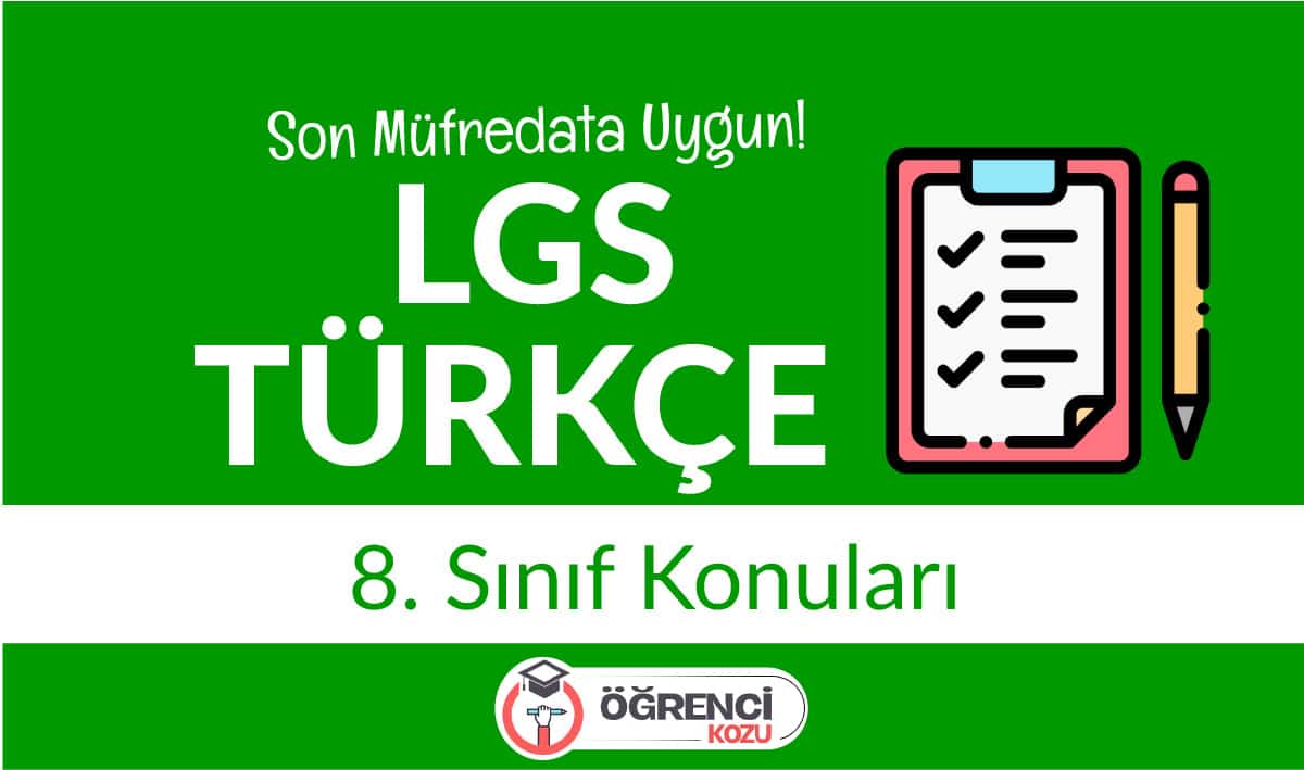 LGS Türkçe Konuları 2020